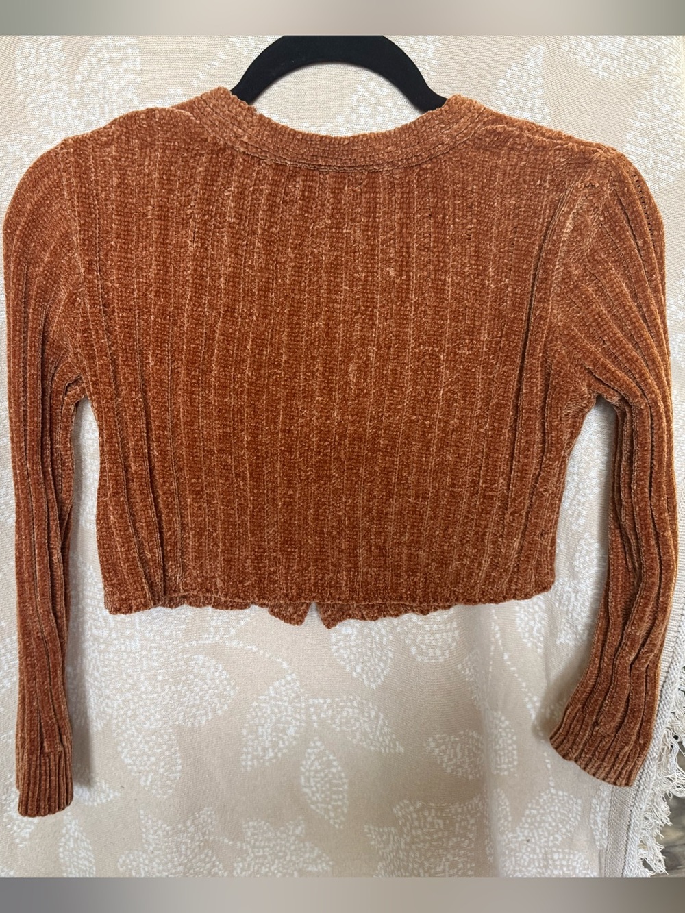 art class Cropped Ribbed Button Cardigan - Rust - Picture 2 of 3
